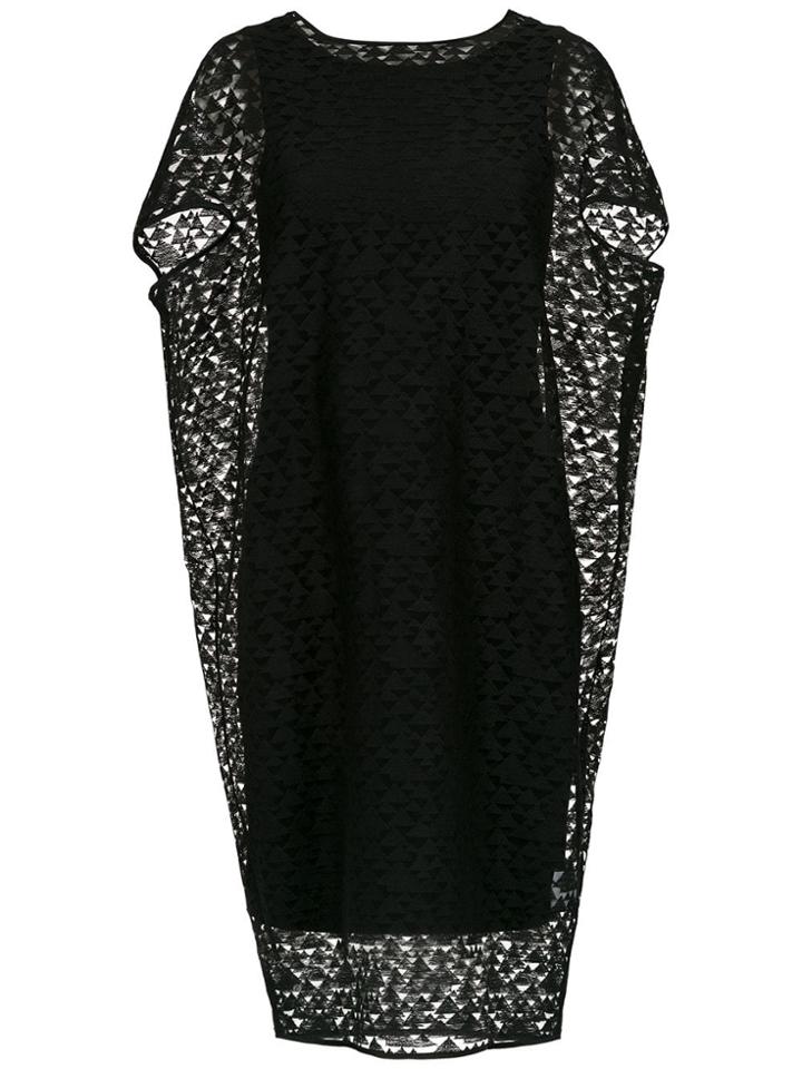 Gloria Coelho Casulo Embroidered Shift Dress - Black