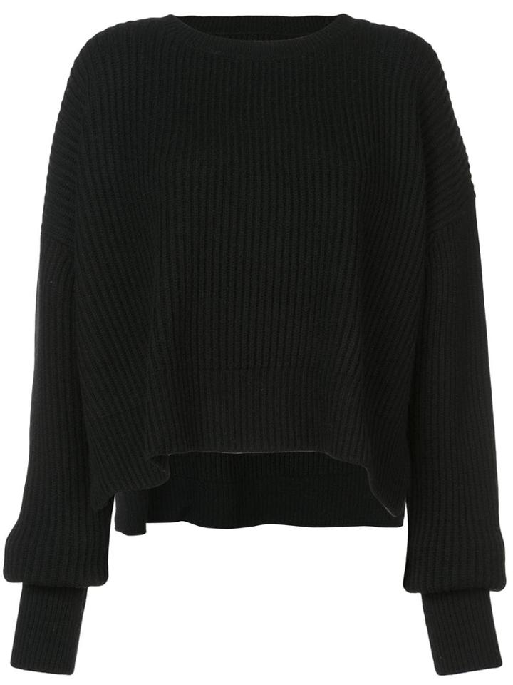 Re/done Ribbed Trapeze Sweater - Black
