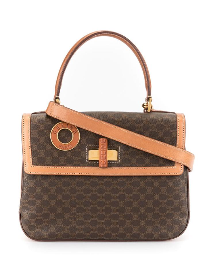 Céline Pre-owned Macadam Pattern Hand Bag - Brown