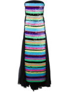 Chanel Vintage Sequin Embellished Long Dress, Women's, Size: 38, Black