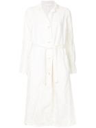 Casey Casey Creased Relaxed Trench Coat - White