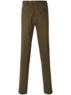 Straight Pleated Trousers - Men - Cotton - 46, Brown, Cotton, Loro Piana