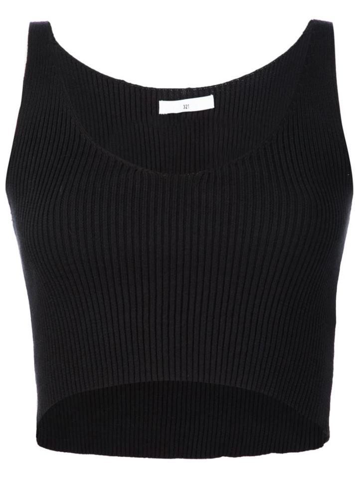 321 Cropped Tank, Women's, Size: Xs, Black, Cotton
