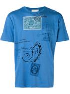 Etro Travel Print T-shirt - Blue