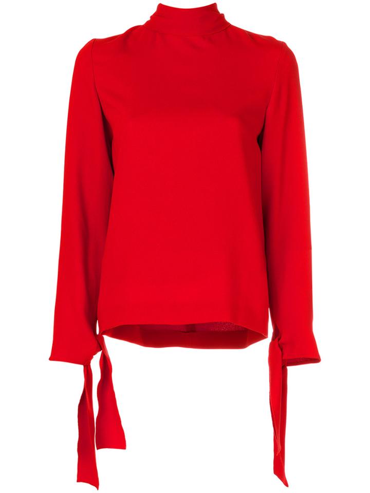 Joseph Neck Tie Blouse - Red