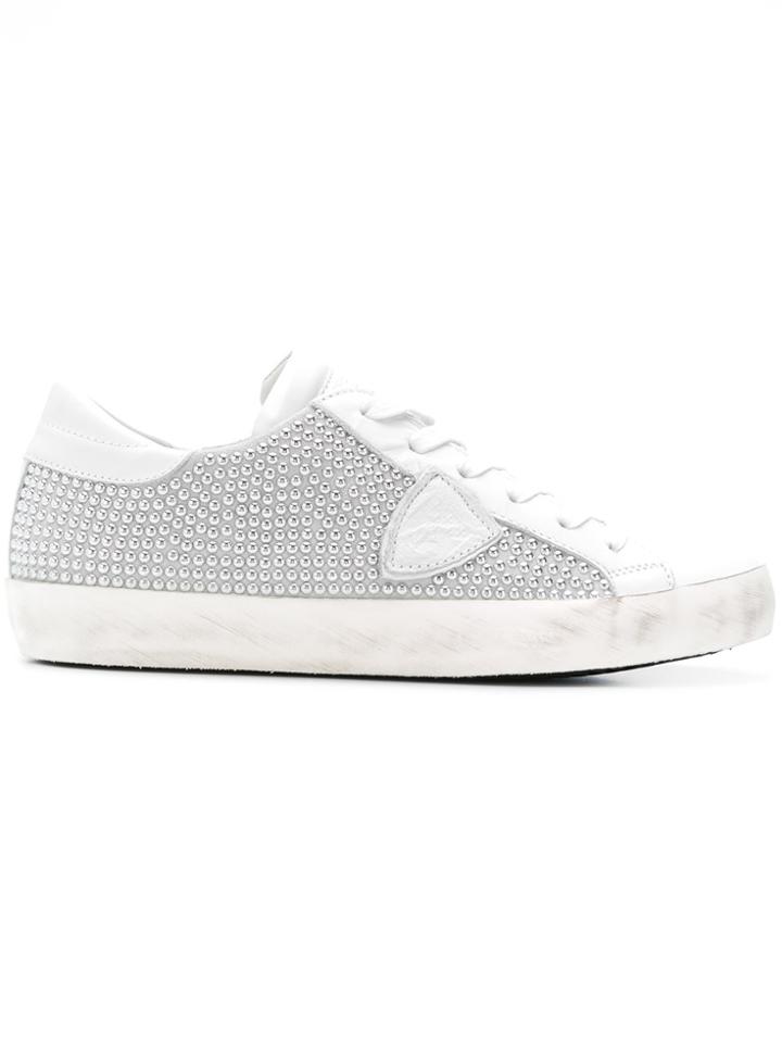 Philippe Model Studded Low-top Sneakers - White