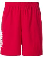 Tommy Jeans Logo Print Swim Shorts - Red