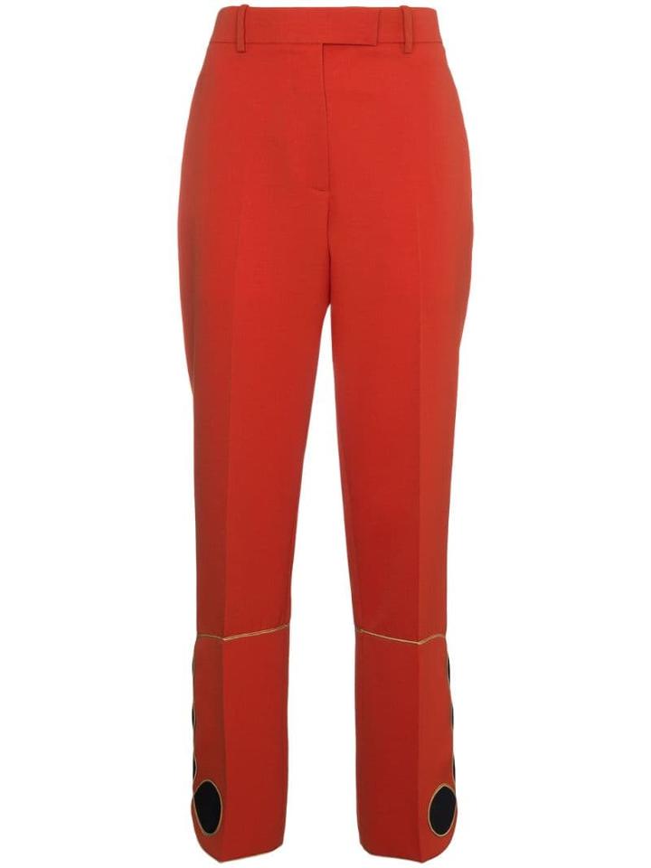 Calvin Klein 205w39nyc Mid Rise Slim Leg Trousers - Yellow