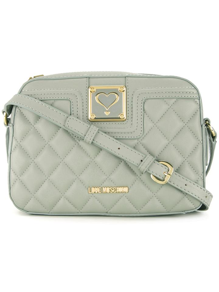 Love Moschino - Quilted Crossbody Bag - Women - Polyurethane - One Size, Women's, Grey, Polyurethane