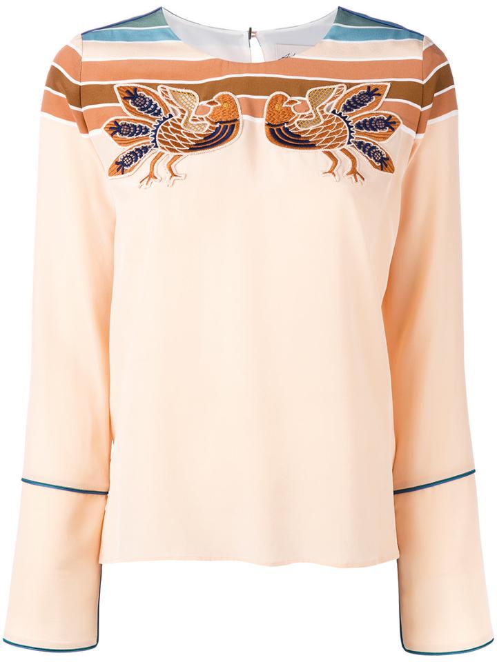 Antonia Zander Cedric Blouse, Women's, Size: Medium, Nude/neutrals, Silk