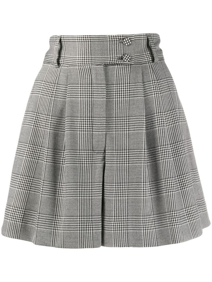 Styland Glen Check Shorts - Black