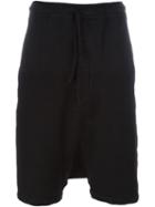 Wooster + Lardini Drop Crotch Shorts, Men's, Size: 44, Black, Cotton