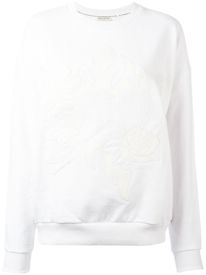 Each X Other Back Print Sweatshirt, Women's, Size: Small, White, Cotton