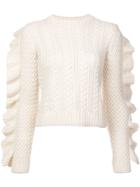 Philosophy Di Lorenzo Serafini Frill-trim Cable Knit Sweater -