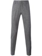 Dondup Herringbone Pattern Tapered Trousers