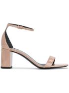 Saint Laurent Square Toe Sandals - Nude & Neutrals