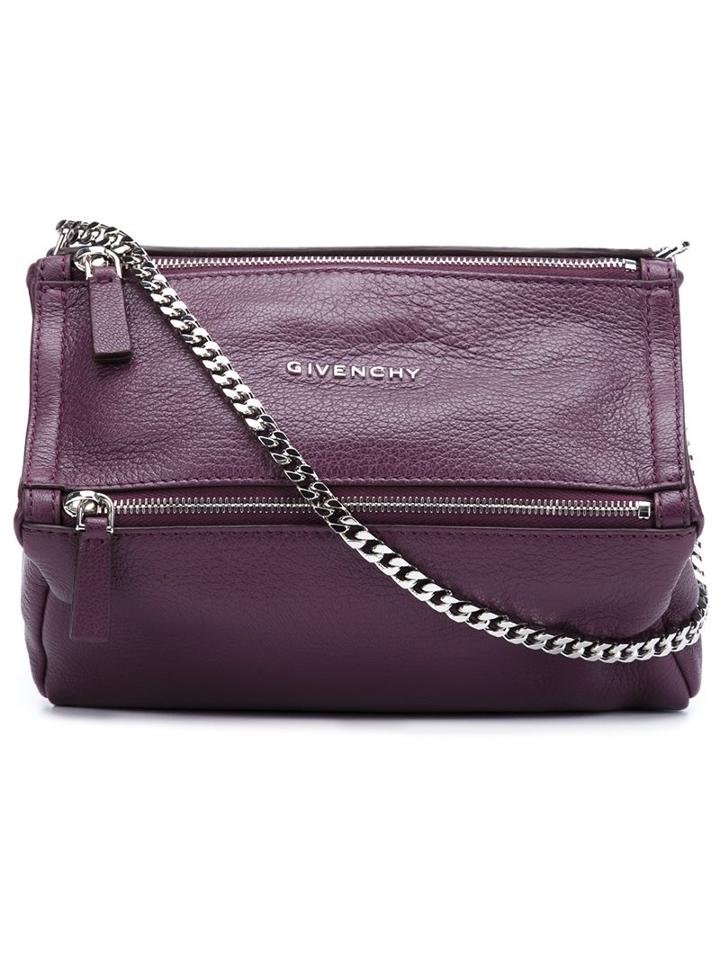 Givenchy Mini 'pandora' Crossbody Bag, Women's, Pink/purple, Leather