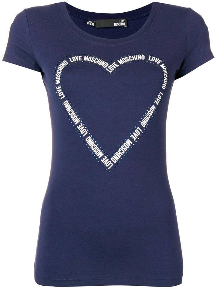 Love Moschino Heart Logo Sweatshirt - Blue