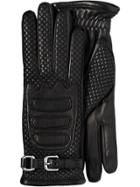 Prada Nappa Leather And Fabric Gloves - Black