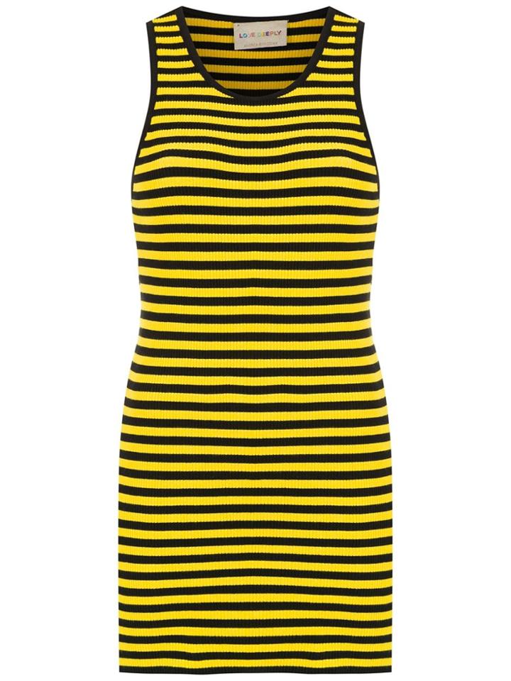 Andrea Bogosian Striped Slim Fit Dress - Black