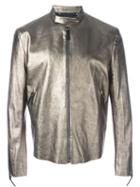 Paul Smith Zip Jacket, Men's, Size: Xxl, Grey, Lamb Skin/cupro/viscose