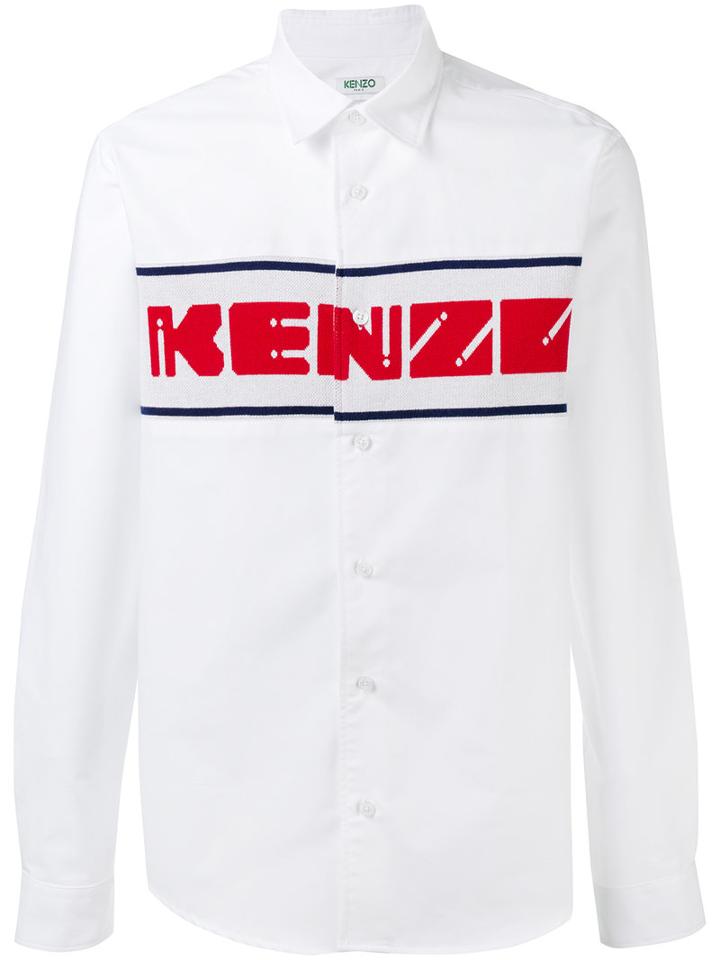 Kenzo Kenzo Knitted Shirt, Men's, Size: Large, White, Cotton