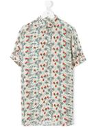 Bellerose Kids - Palm Print Shirt Dress - Kids - Viscose - 4 Yrs, Nude/neutrals