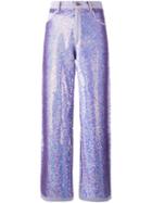 Ashish Wide Leg Sequin Jeans, Women's, Size: Xs, Pink/purple, Cotton/sequin