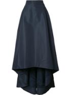 Carolina Herrera Asymmetric Full Skirt, Women's, Size: 2, Blue, Silk