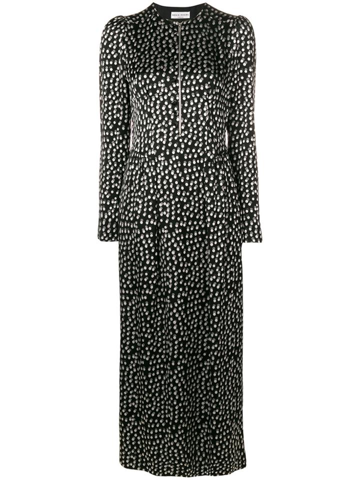 Sonia Rykiel Long Printed Dress - Black