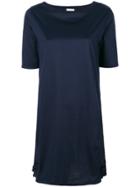 Moncler Gathered Hem T-shirt Dress - Blue