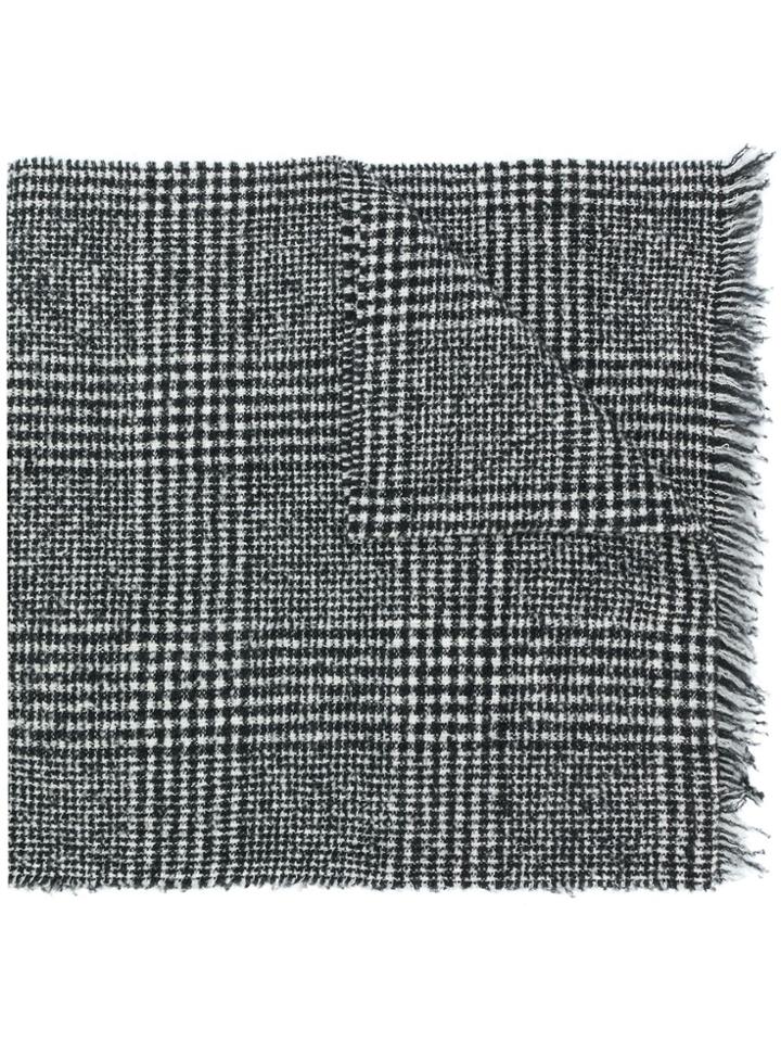 Destin Unice Check Knit Scarf - Black