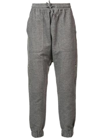 Mostly Heard Rarely Seen Zipper Detailing Sweatpants, Men's, Size: Medium, Grey, Nylon