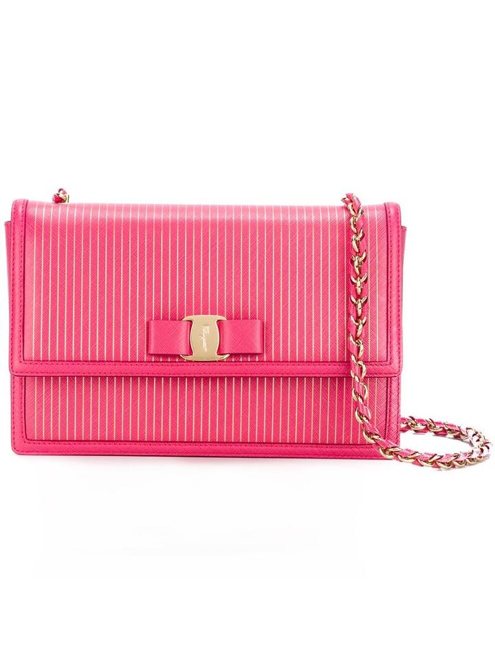 Salvatore Ferragamo 'vara' Crossbody Bag, Women's, Pink/purple, Calf Leather