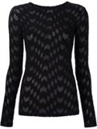 Gareth Pugh Woven Long Sleeve Top, Women's, Size: 42, Black, Nylon/spandex/elastane/viscose