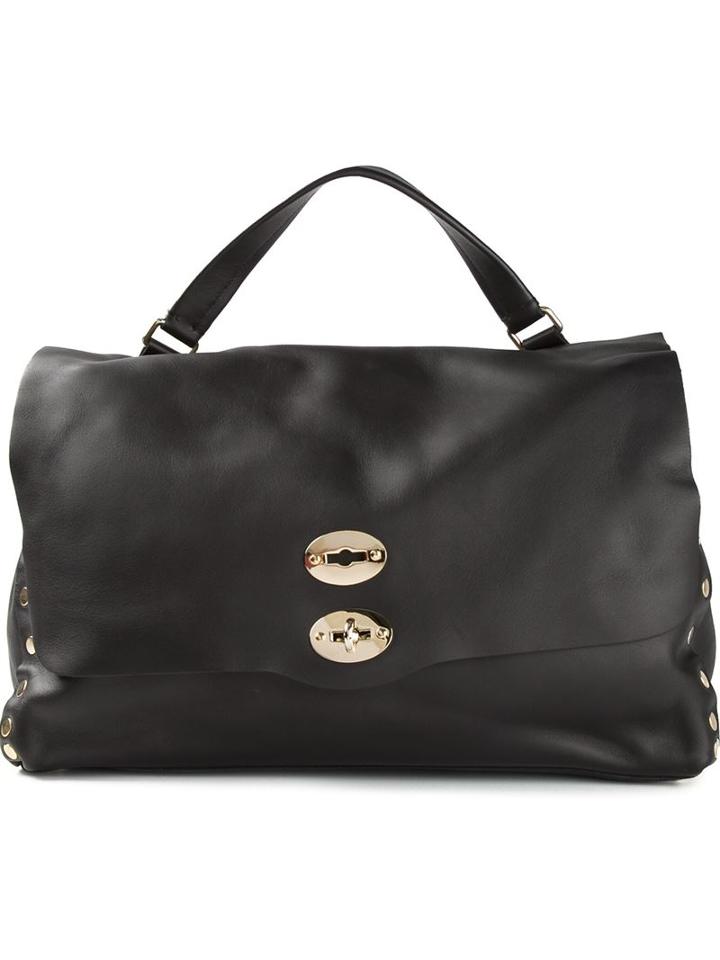 Zanellato Medium 'postina' Satchel, Women's, Black, Leather