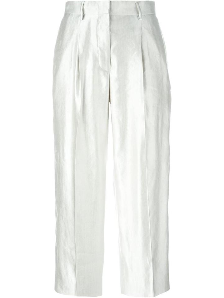 Incotex Cropped Shiny Tailored Trousers