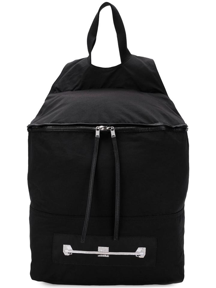 Rick Owens Drkshdw Drkshdw Leather-insert Backpack - Black