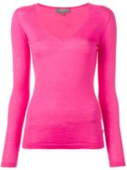 N.peal - Cashmere Superfine V-neck Jumper - Women - Cashmere - Xs, Pink/purple, Cashmere