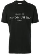 Ih Nom Uh Nit Slogan Front T-shirt - Black
