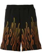 Omc - Flames Shorts - Unisex - Cotton - Xl, Black, Cotton