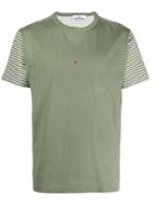 Stone Island Striped Sleeve T-shirt - Green