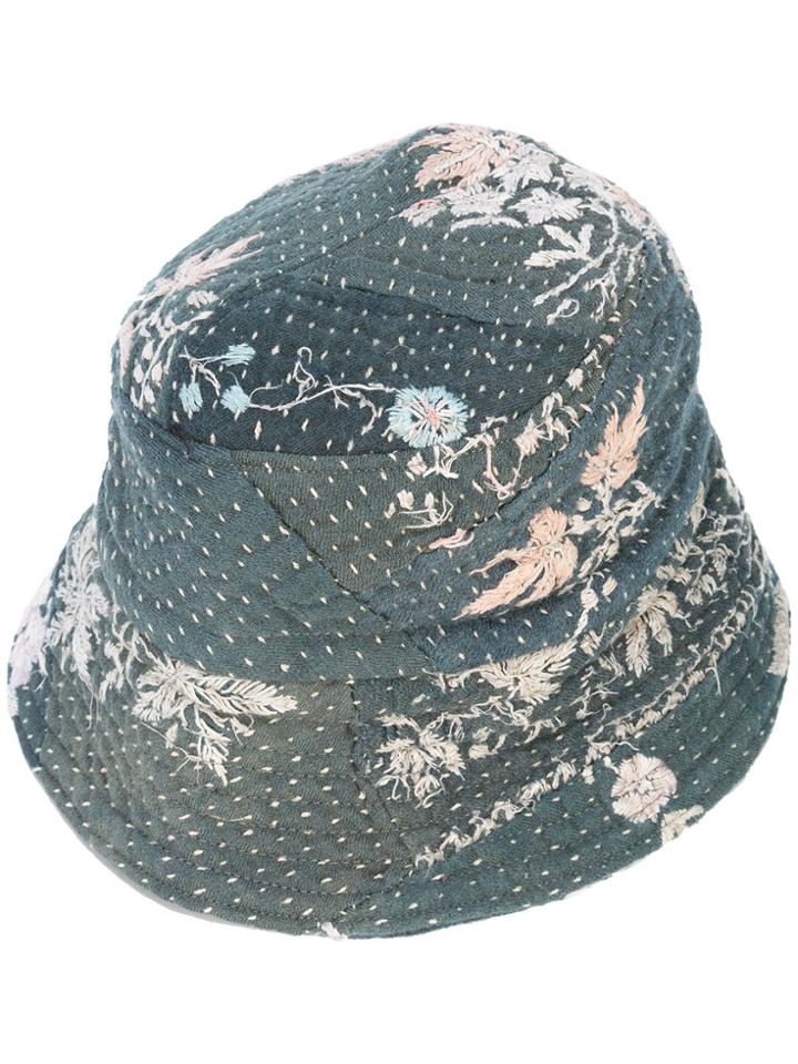 By Walid Hand Embroidered Hat - Multicolour