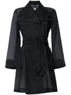 Dolce & Gabbana Vintage Belted Sheer Lightweight Coat - Black