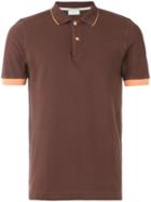 Capricode - Contrast Polo Shirt - Men - Cotton/spandex/elastane - L, Brown, Cotton/spandex/elastane