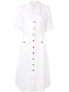 Venroy Pocket Shirt Dress - White