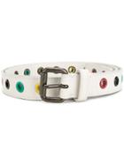 Tomas Maier Eyelet Belt - White