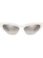 Miu Miu Eyewear Cat Eye Sunglasses - Grey
