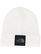 The North Face Logo Patch Beanie - White