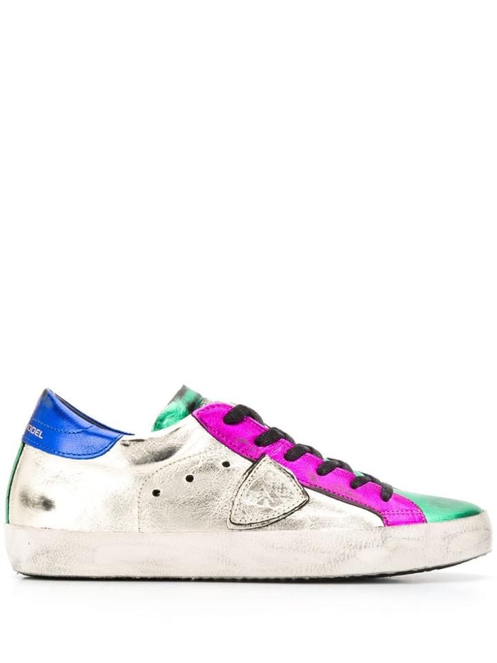 Philippe Model Paris Metallic Sneakers - Silver